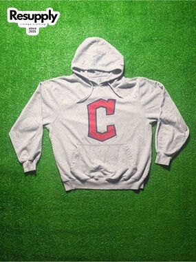 Stitches Cleveland Guardians Grey Hoodie Men’s Size Large